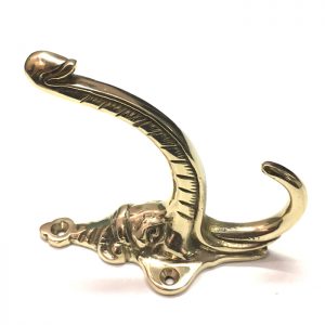 Screw in Gold Brass Coat Hooks, 125gm, Polish at Rs 161/piece in Aligarh